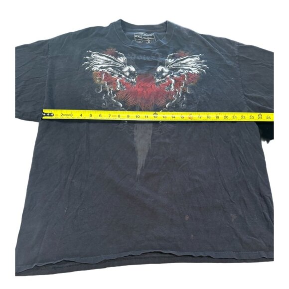 Avirex T Shirt Black Cross Knive Wings VTG Y2K Short Sleeve XXL | O1 - Picture 6 of 7